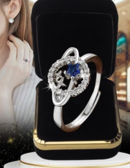 Anillo Bello de Estrella Azul